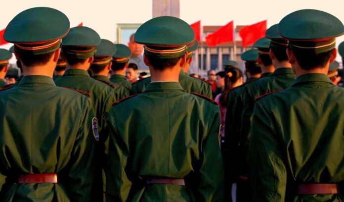 Beijing,,China,-,May,1,,2005:,Rows,Of,Chinese,Soldiers