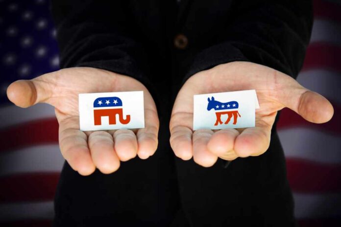 Man,Holds,In,His,Hands,Elephant,Symbol,Of,The,Republican