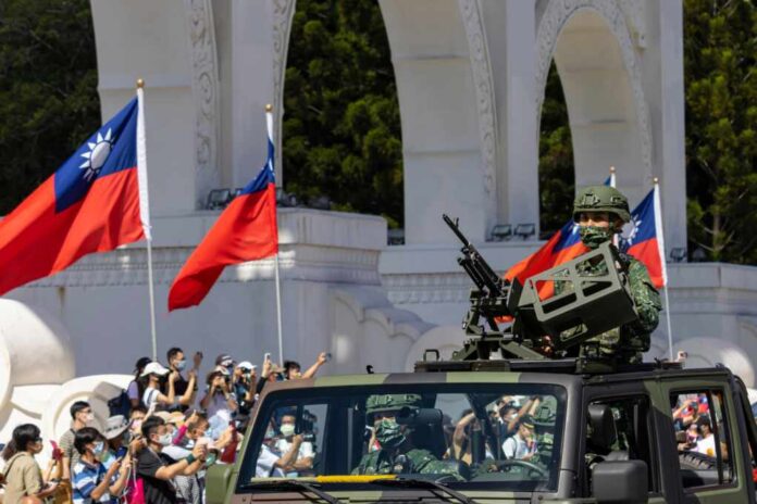 Chiang,Kai-shek,Memorial,Hall,taipei,City,taiwan,october,10,,2021:military,Parade,On,Taiwan