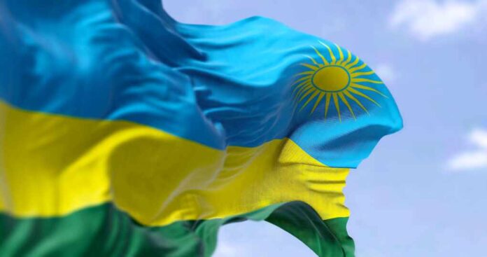 Detail,Of,The,National,Flag,Of,Rwanda,Waving,In,The
