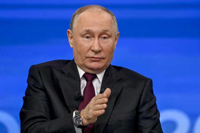 Russian,President,Vladimir,Putin,Speaks,At,His,Annual,Press,Conference.