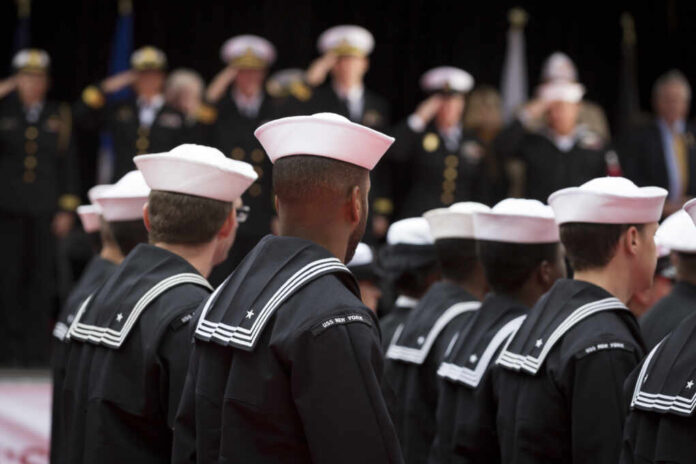 New,York,-,Nov,25,2015:,U.s.,Navy,Sailors,March