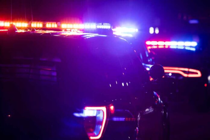 Night,Time,View,Of,Police,Units,Responding,To,The,Scene