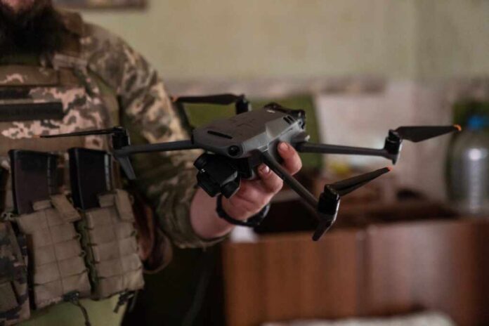 Pavlo,,Member,Of,Special,Ukrainian,Army,Unit,Displays,Dji,Mavic