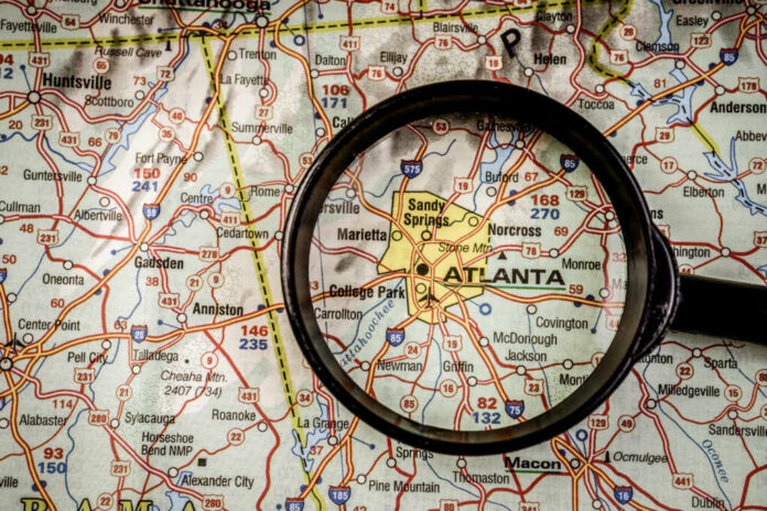 Atlanta,On,Usa,Map,Background