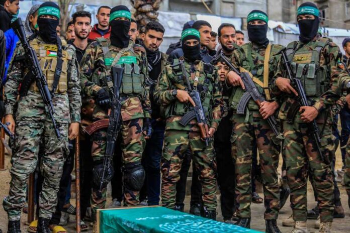 Elements,Of,The,Al-qassam,Brigades,During,The,Funeral,Of,Those