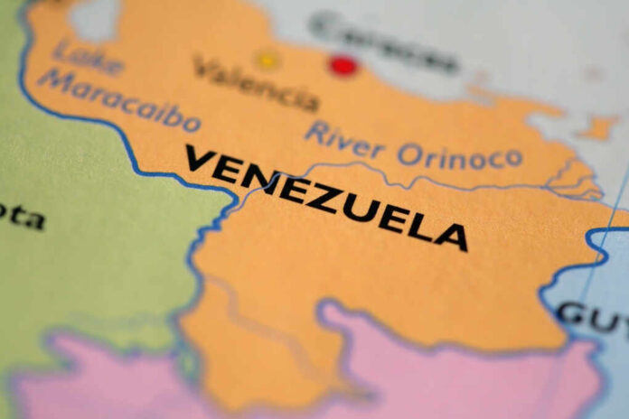 Venezuela;,Map;,Close,Up.