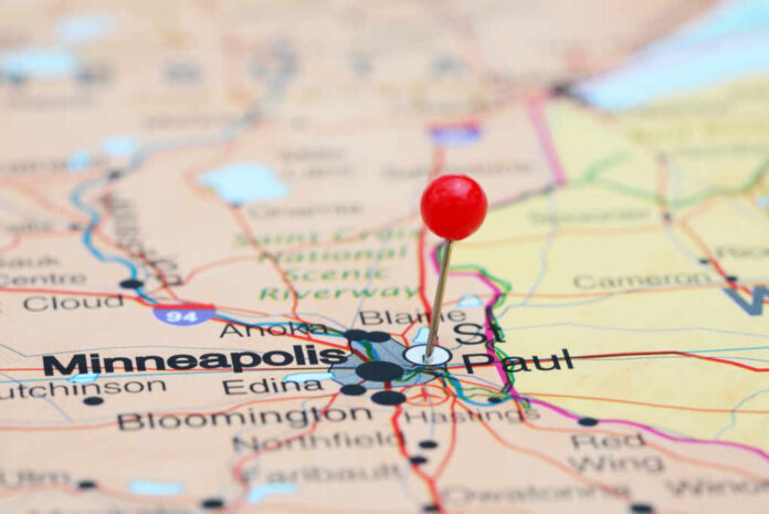 St,Paul,Pinned,On,A,Map,Of,Usa