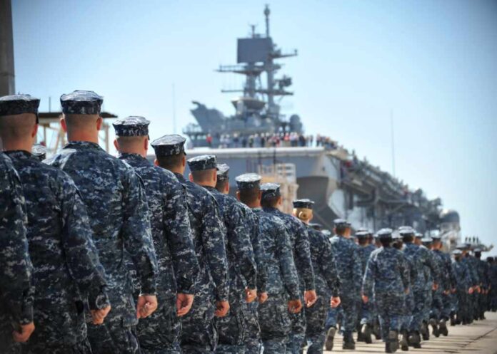 U.s.,Sailors,And,Marines,Assigned,To,The,Amphibious,Assault,Ship