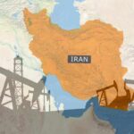 Pentagon’s EPIC FURY: Iran’s Economic Stranglehold Map of Iran highlighting oil production areas with oil rigs in the foreground