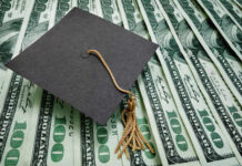 Ghost Students Trigger $1 Billion Scandal A graduation cap placed on a stack of hundred dollar bills