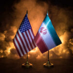 Talks Vanish, Oil Shock Clock Ticks Flags of the United States and Iran displayed together