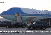 Iran Threat Alters Trump’s Travel 🇺🇸 President Trump Asked Why He Returns Aboard Old Air Force One from NATO Summit in Turkey