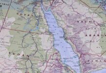 Red Sea Shipping Faces New Danger Map of the Red Sea and surrounding countries