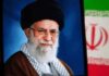 Khamenei Funeral Marks Iran’s Turning Point Portrait of a political leader with a black turban and glasses