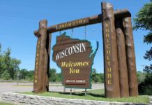 Big Endorsement Goes Missing In Wisconsin Wisconsin welcome sign at roadside