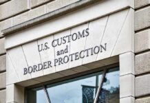 Governor Clash Over Predator Deportation U.S. Customs and Border Protection building facade