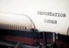 Sickening Abuse Triggers Rapid Deportation Typewriter close-up with document being typed