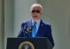 Jill’s Panic Rekindles Presidential Health Wars man in blue suit speaking at a podium with presidential seal