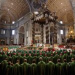Vatican Shock: Pope Heads Into Surgery Jonathan Cyprien among clergy during a mass in a grand cathedral interior