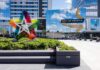 ISIS Plot Foiled At America’s Biggest Mall Mall entrance with colorful star sculpture and mirrored facade
